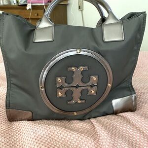 NOT AUTHENTIC Tory Burch Gray and Silver Tote